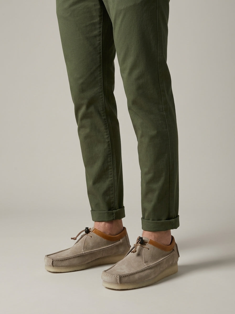 Men's Loafers Square Toe - Suede - Toggle Closure - Flat Sole