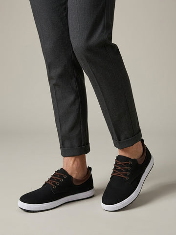 Men's Low-Top Sneakers - Suede - Lace-Up - Rubber Sole