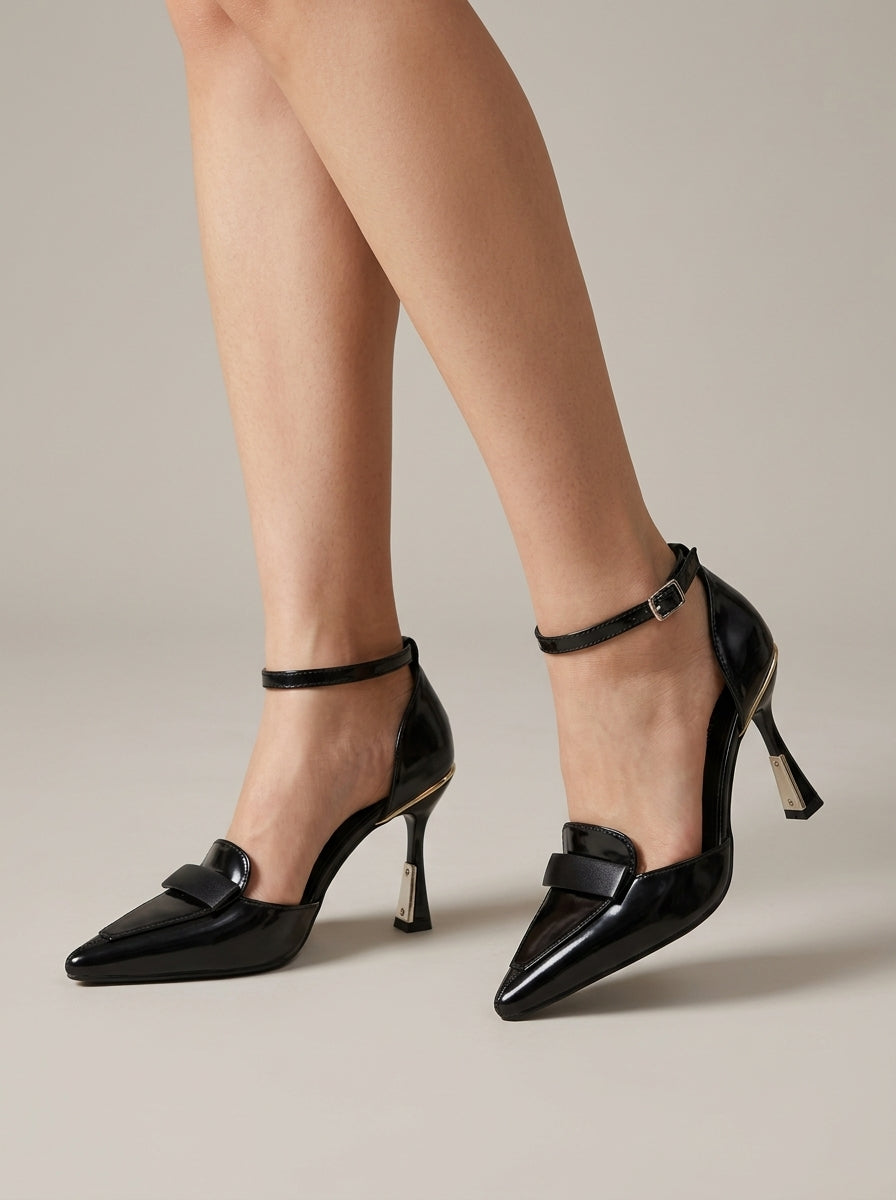 Women's Heels Pointed Toe Ankle Strap Stiletto High Heel Pumps
