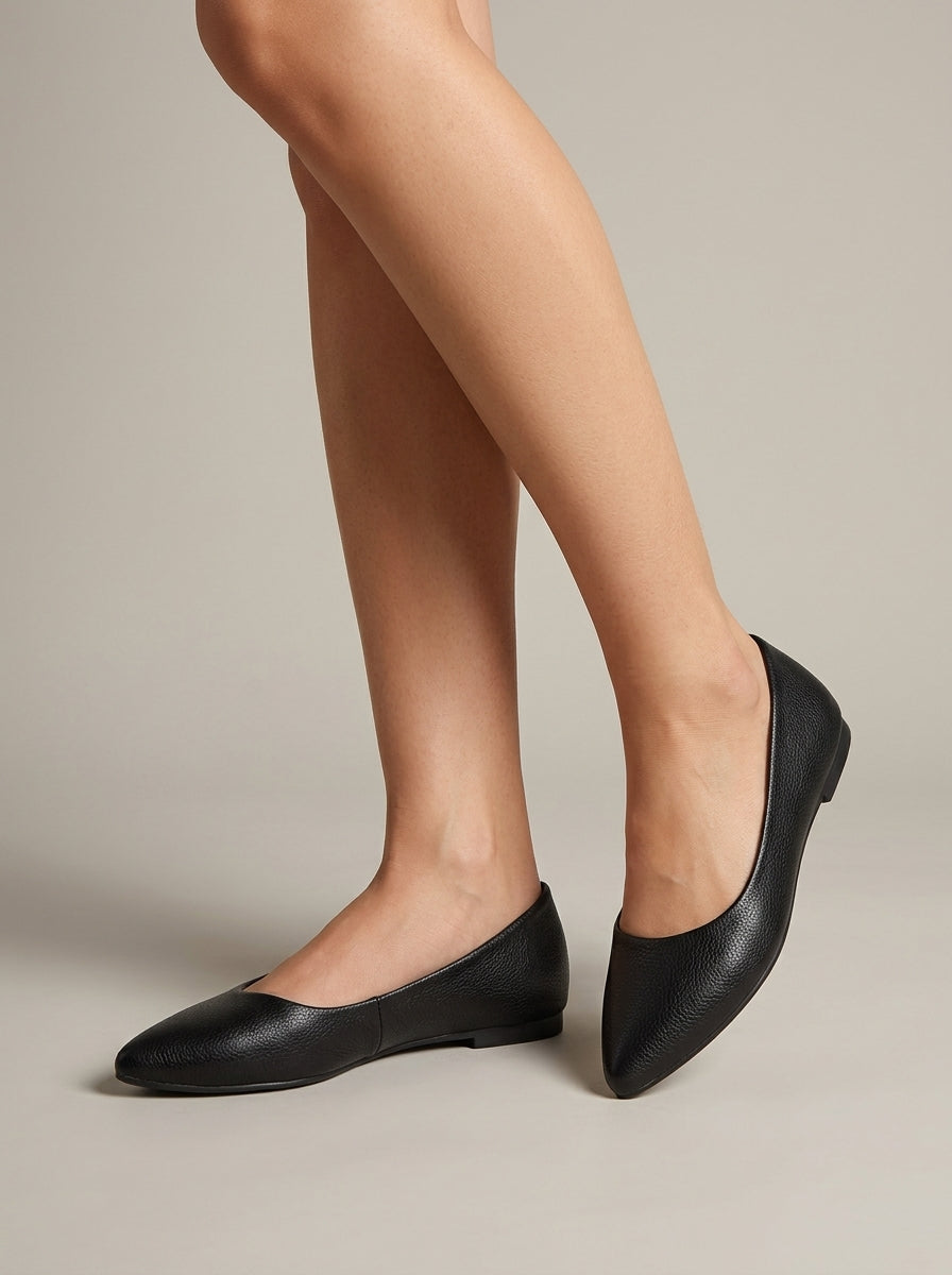 Women's Ballet Flats Pointed Toe Slip-On Synthetic Leather
