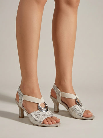 Women's Platform Sandals Ankle Strap Block Heel Open Toe Buckle