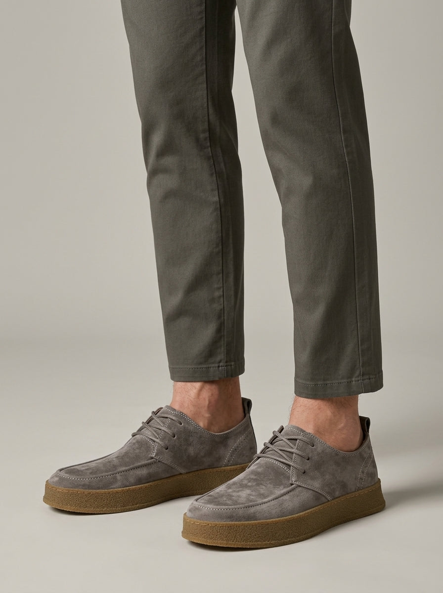 Men's Suede Lace-Up Crepe Sole Casual Shoes
