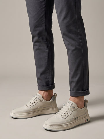 Men’s Casual Low Top Sneakers Flexible Platform Sole
