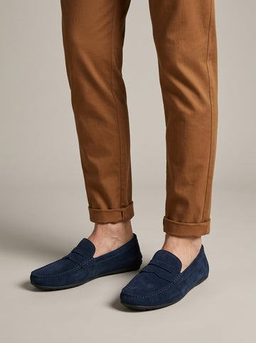 Men's Penny Loafers Suede Slip-On Driving Moccasins
