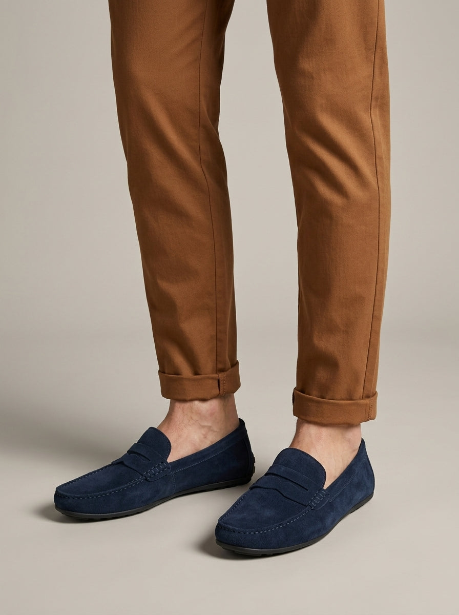 Men's Penny Loafers Suede Slip-On Driving Moccasins