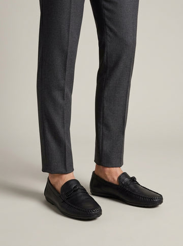 Men's Penny Loafers Moc-Toe - Knotted Tie Detail - Slip-On Flats