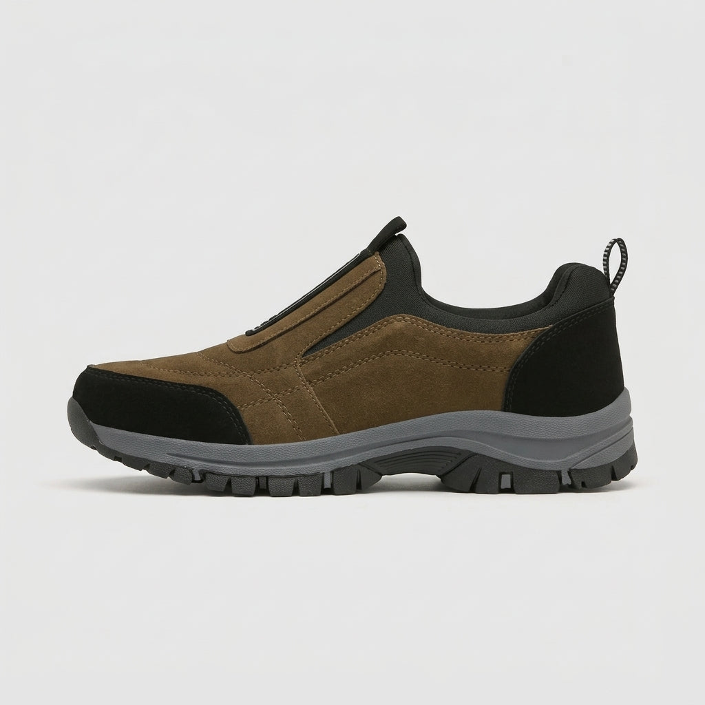 Men's Slip-On Athletic Shoes Rugged Outdoor Tread Pull-Tab