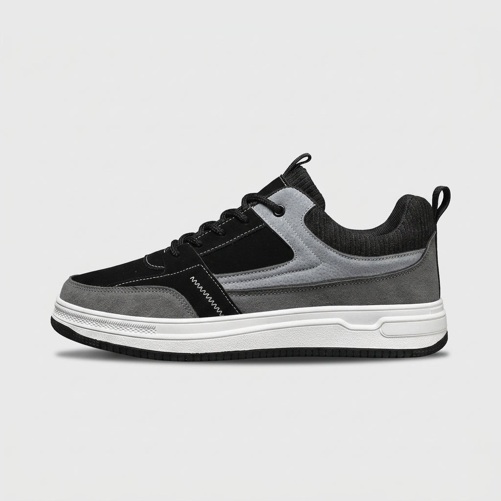Men's Sneakers Low-Top Colorblock Lace-Up Platform Gum Sole