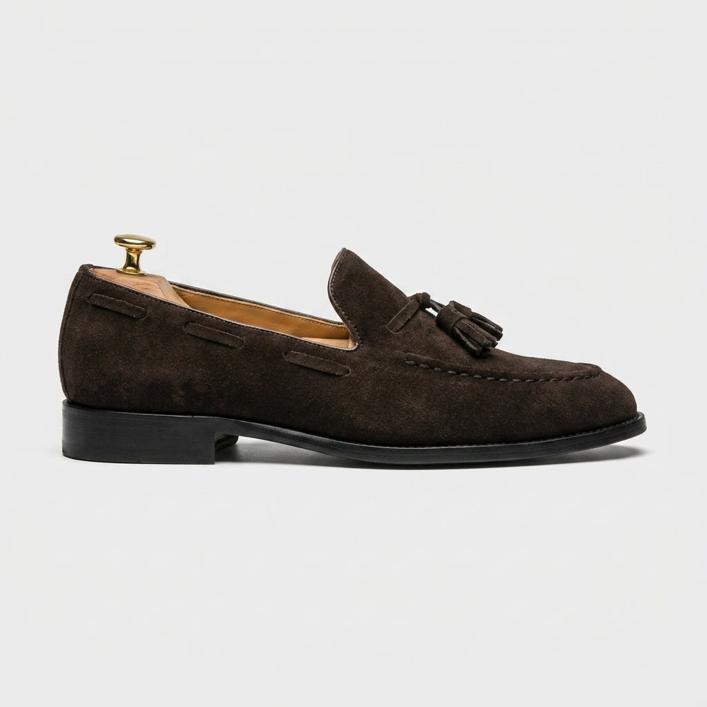 Men's Loafers Tassel Slip-On Moc-Toe Suede Penny Loafers