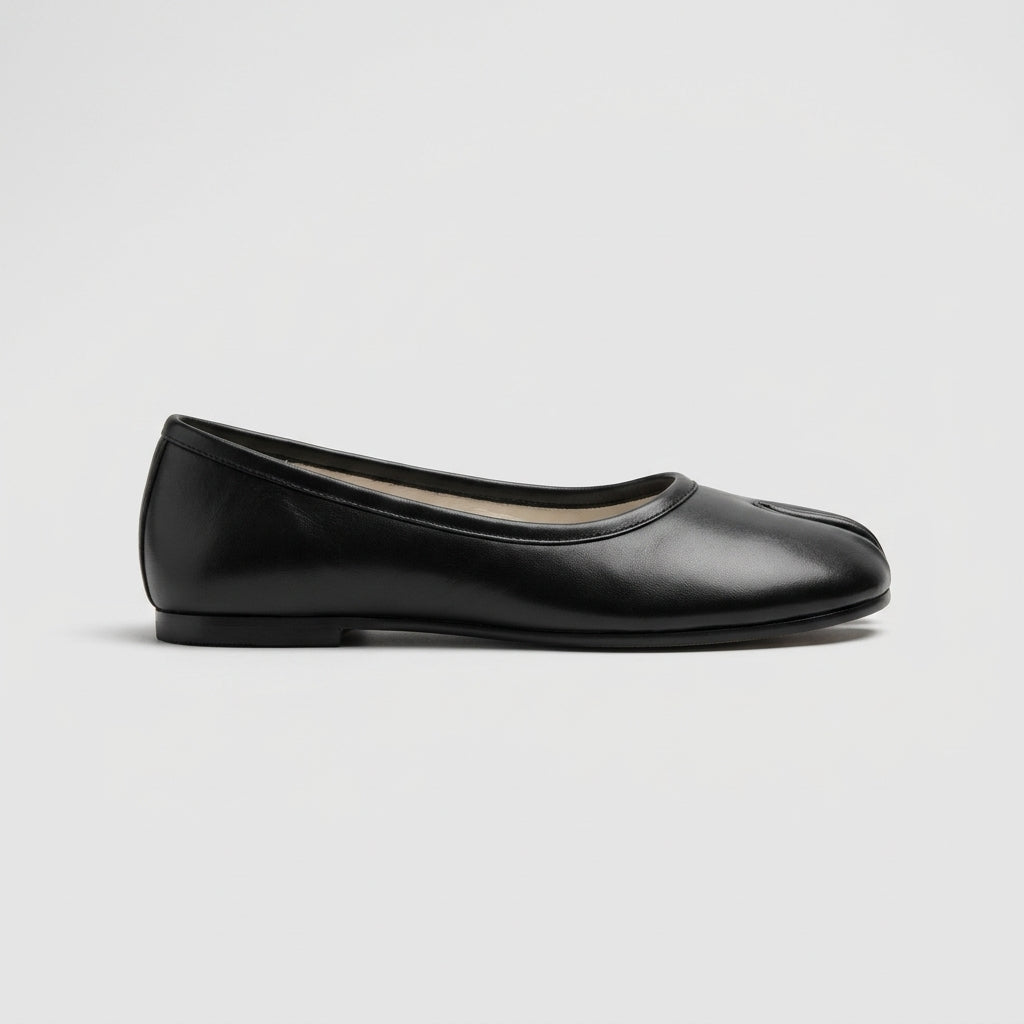 Women's Flats Split-Toe Tabi Slip-On Leather Ballet