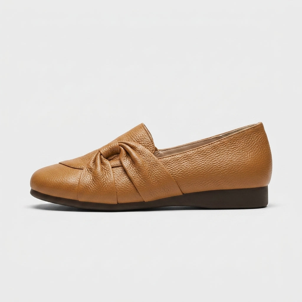Women's Flats Round Toe Knotted Detail Slip-On