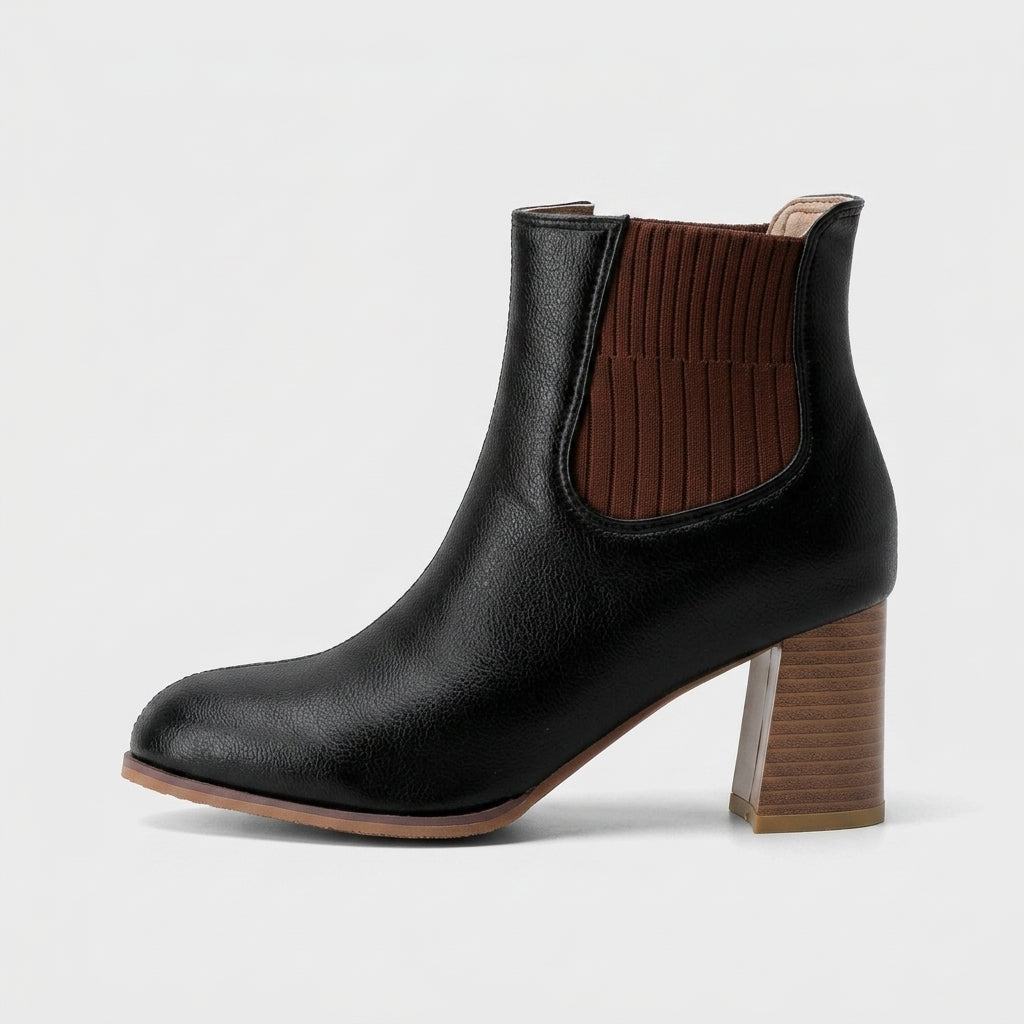 Women's Chelsea Ankle Boots with Ribbed Elastic Gusset