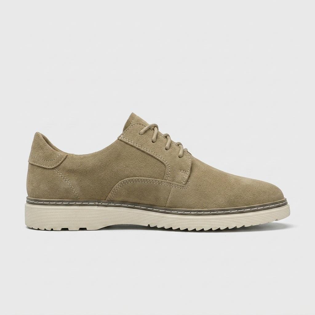 Men's Sneakers Suede Low-Top Lace-Up Platform Sole