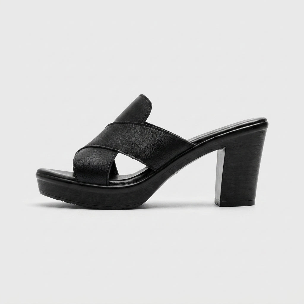 Women's Open Toe Platform Sandals with Crisscross Straps