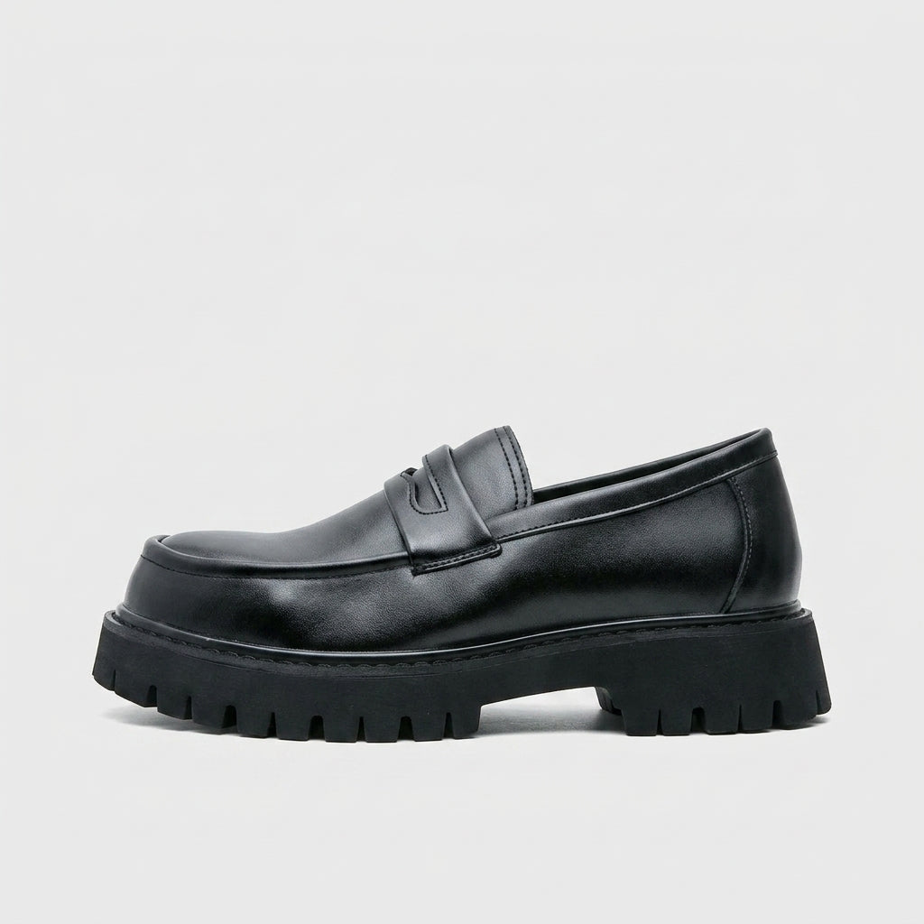 Men's Penny Loafers Slip-On Chunky Platform Sole