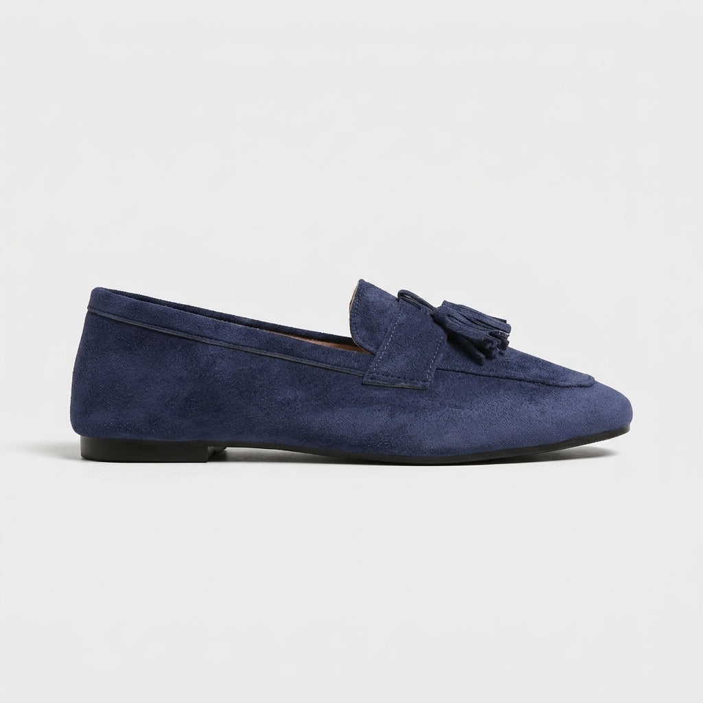 Women's Tassel Loafers Suede Slip-On Flat Sole