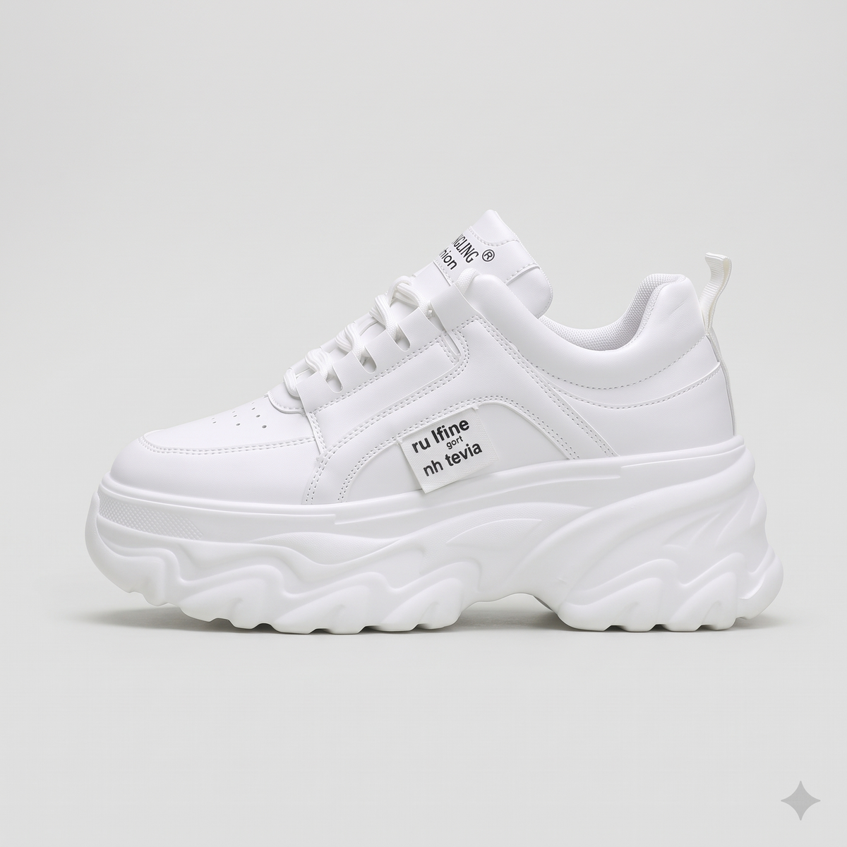 Women's Platform Sneakers Chunky Wave Sole Statement