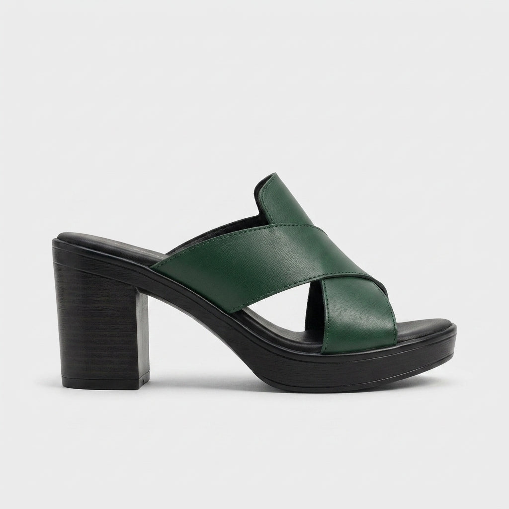 Women's Open Toe Platform Sandals with Crisscross Straps
