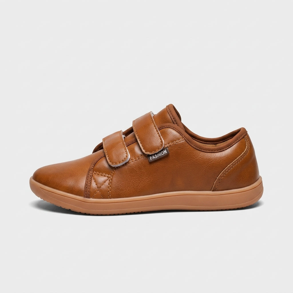 Men's Sneakers Low-Top Dual Velcro Strap Closure Round Toe
