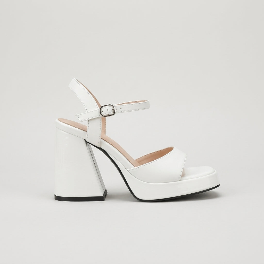 Women's Platform Sandals with Ankle Strap and Chunky Block Heel
