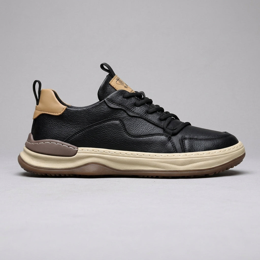 Men’s Casual Lace-Up Sneakers Cushioned Platform Sole
