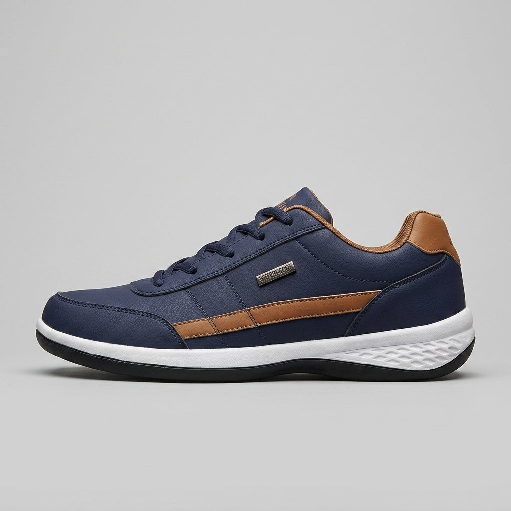 Men's Sneakers Low-Top Lace-Up Contrast Stripe Athletic