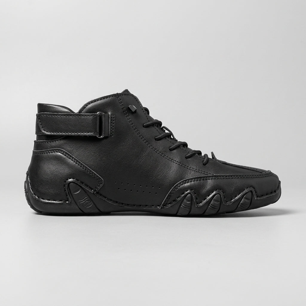 Men's High Tops Wave Sole Lace-Up Ankle Strap Basketball Shoes
