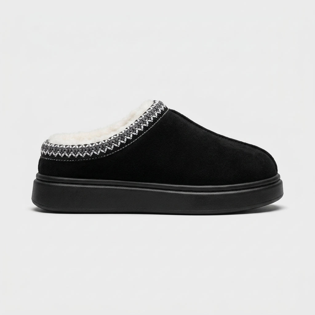 Women's Slippers Fleece-Lined Closed-Toe Slip-On Whipstitch