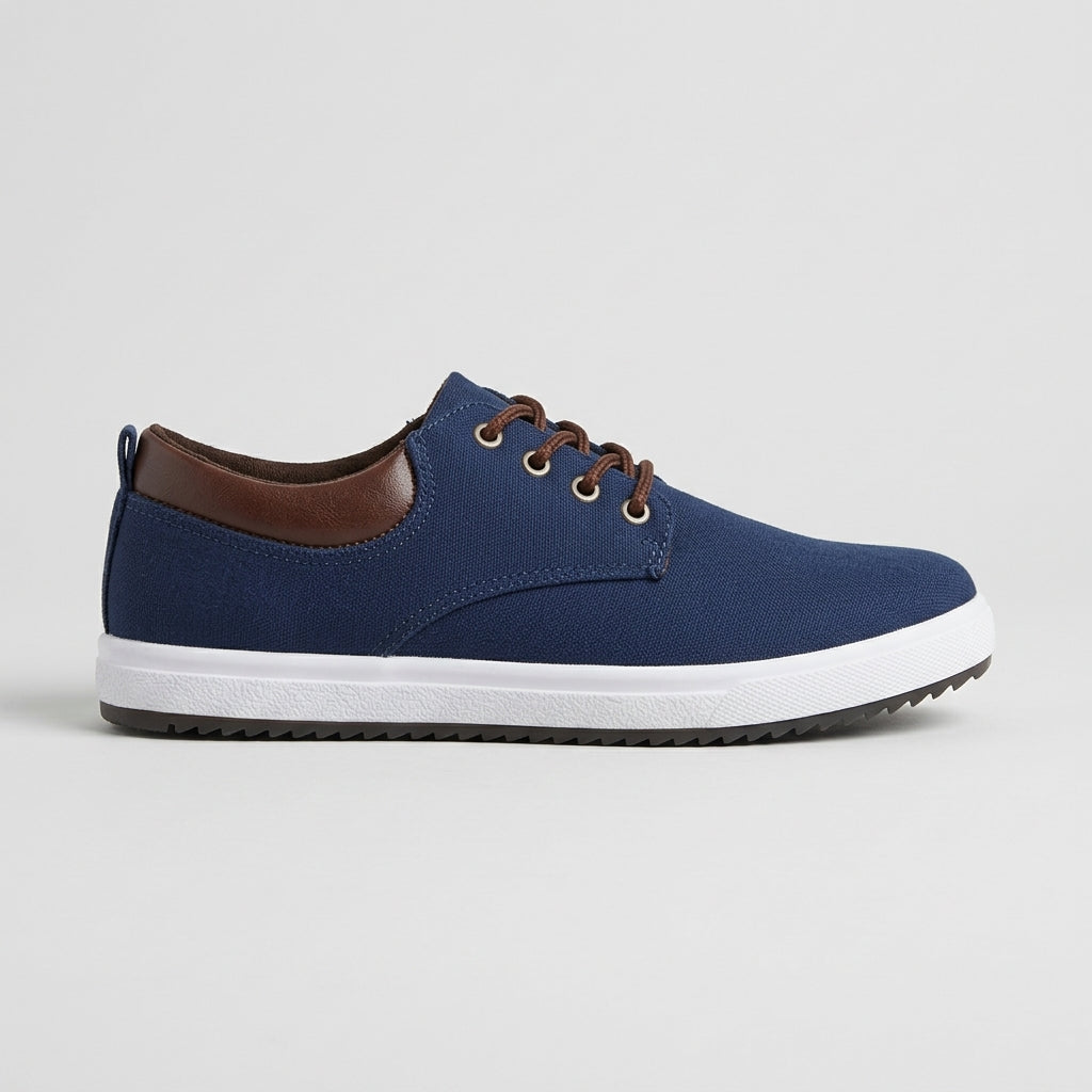 Men's Low-Top Sneakers - Suede - Lace-Up - Rubber Sole