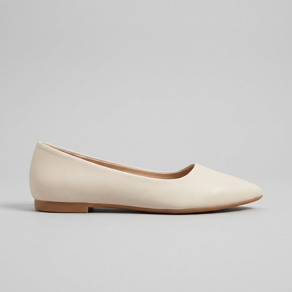 Women's Ballet Flats Pointed Toe Slip-On Synthetic Leather