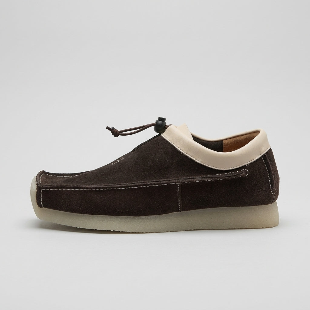Men's Loafers Slip-On Suede Moc-Toe Platform Sole Toggle Closure