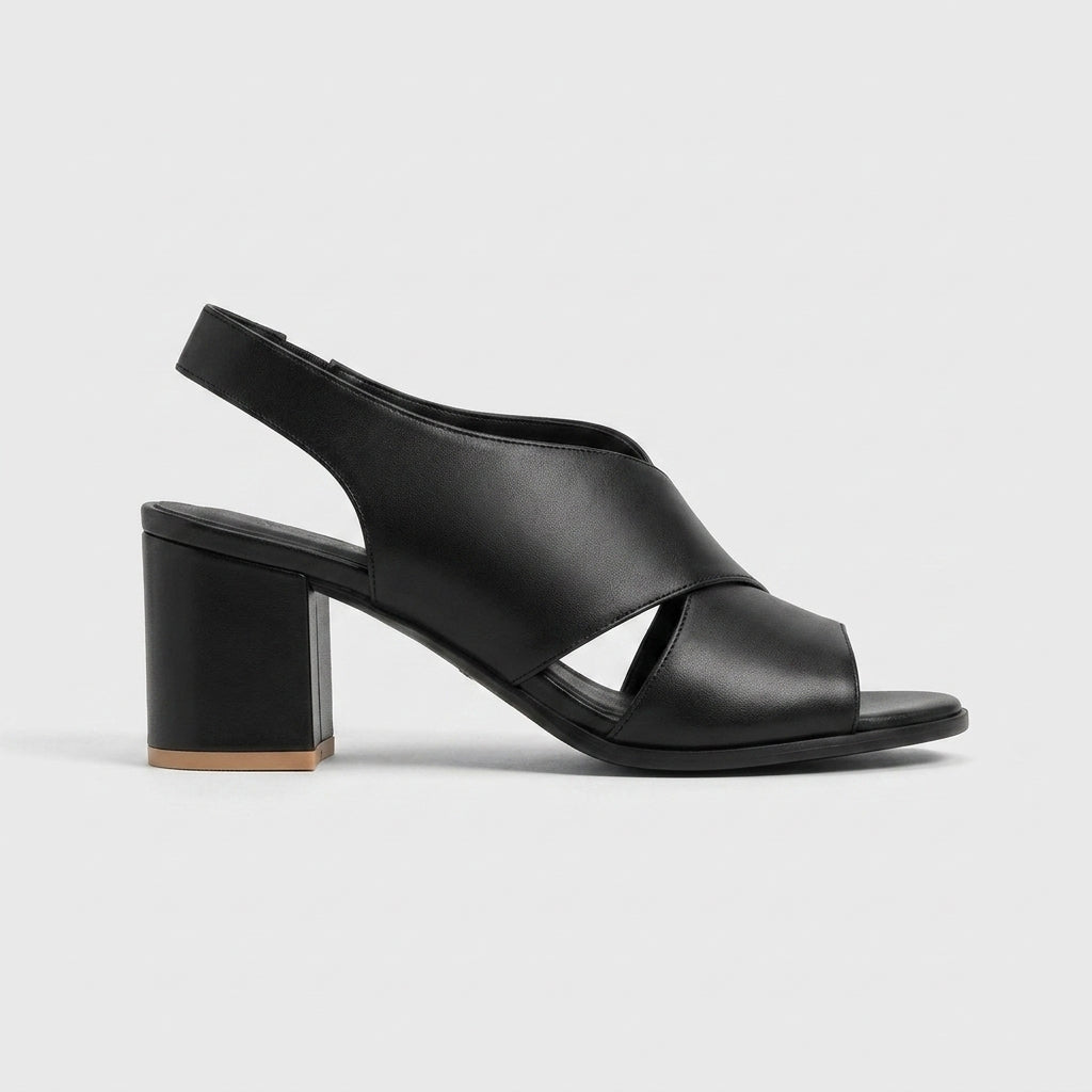 Women's Slingback Sandals Block Heel Open-Toe Wide Upper