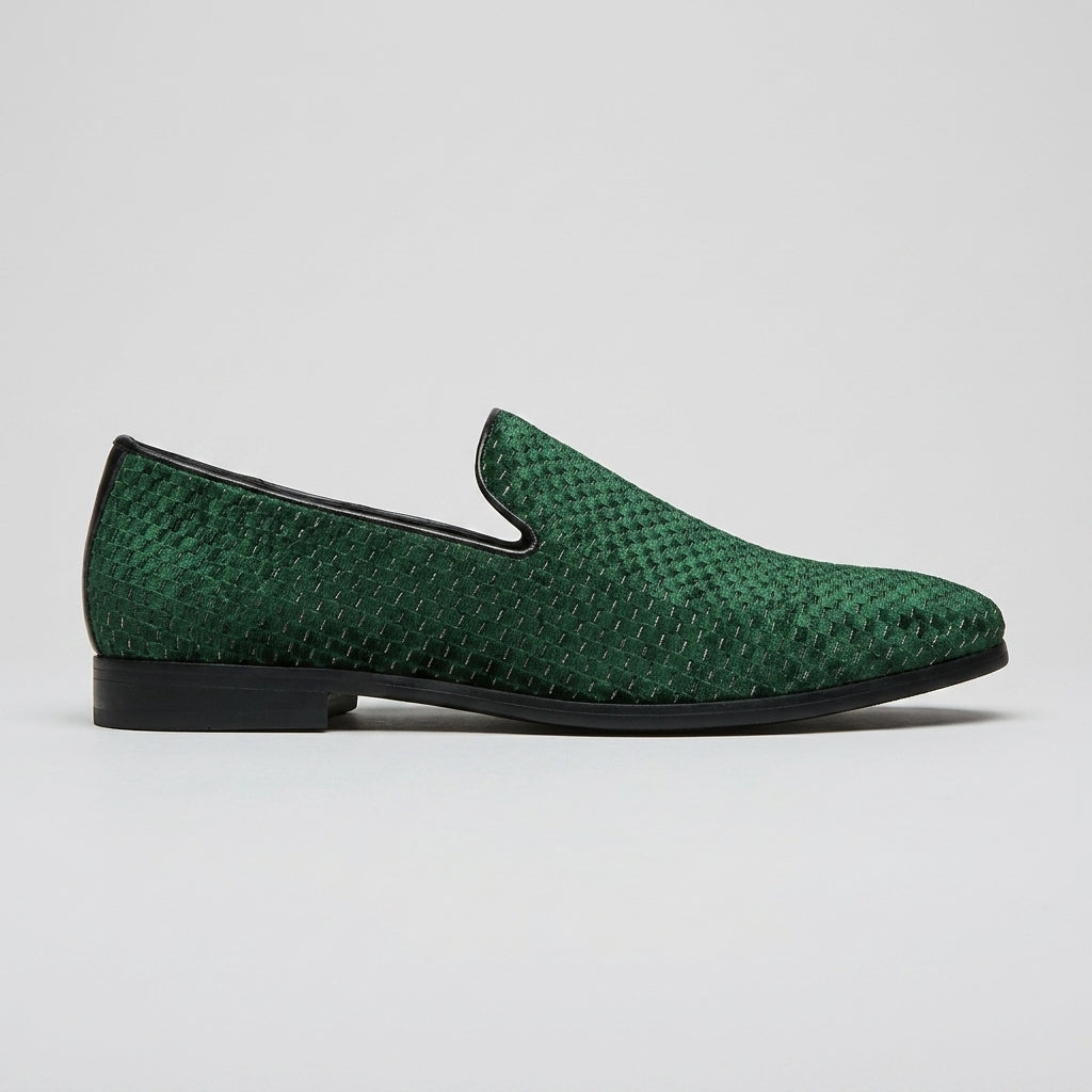 Men's Penny Loafers Slip-On Textured Woven Pattern