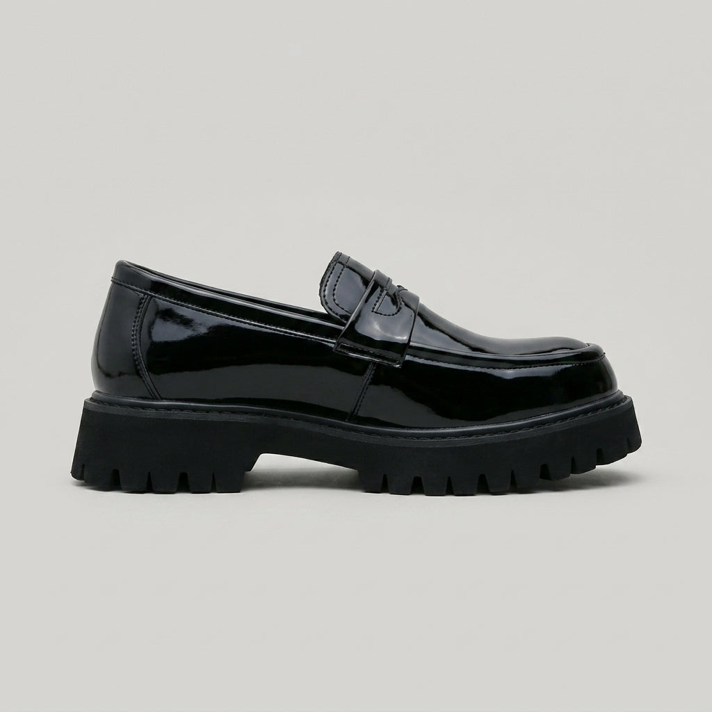 Men's Penny Loafers Slip-On Chunky Platform Sole