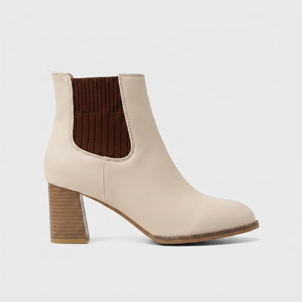 Women's Chelsea Ankle Boots with Ribbed Elastic Gusset