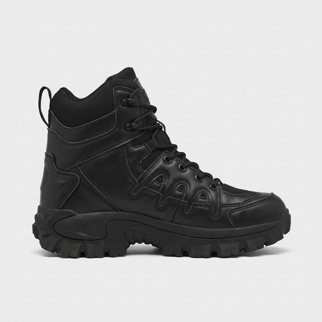 Men's Boots High-Top Lace-Up Tactical Lugged Sole Ankle