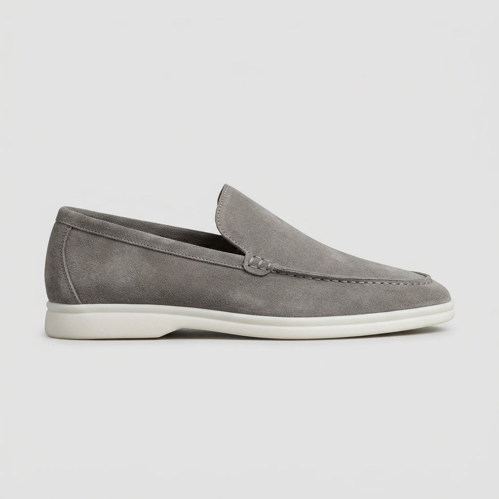 Men’s Suede Slip-On Loafers Moc Toe Soft Sole Casual