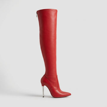 Women's Over-the-Knee Boots Pointed Toe Stiletto Heel Back Zip