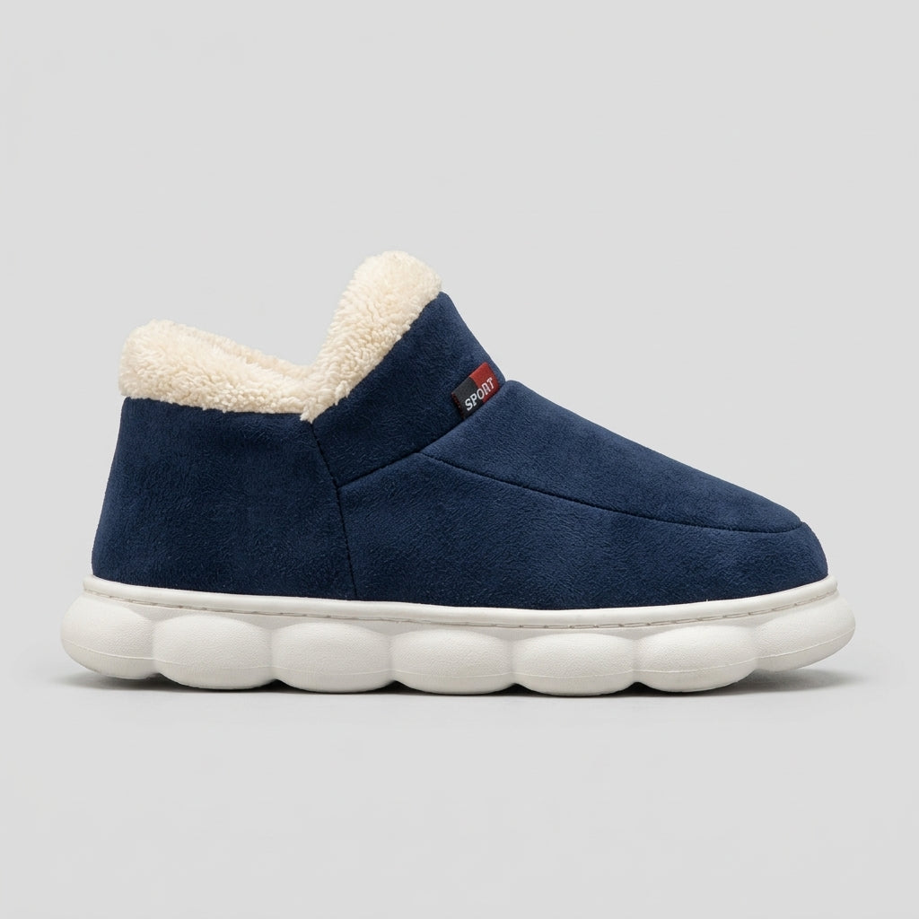 Women's Slippers Fleece-Lined Platform Sole with Sherpa Collar