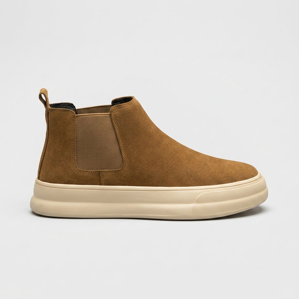 Men's Sneakers Chelsea Slip-On Platform Sole Suede Ankle Boot