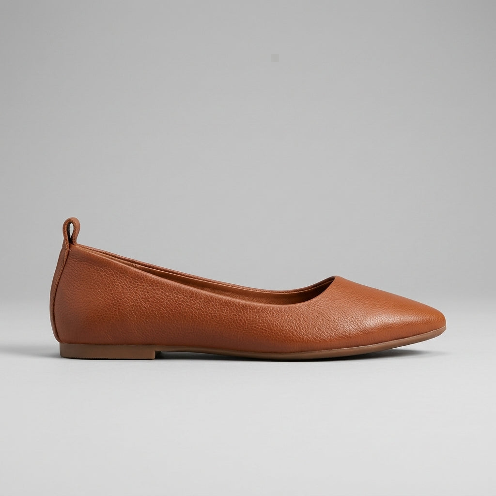 Women's Ballet Flats Pointed Toe Slip-On Synthetic Leather
