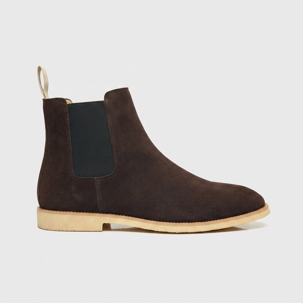 Men's Ankle Boots Chelsea Style - Suede - Elastic Side Panel