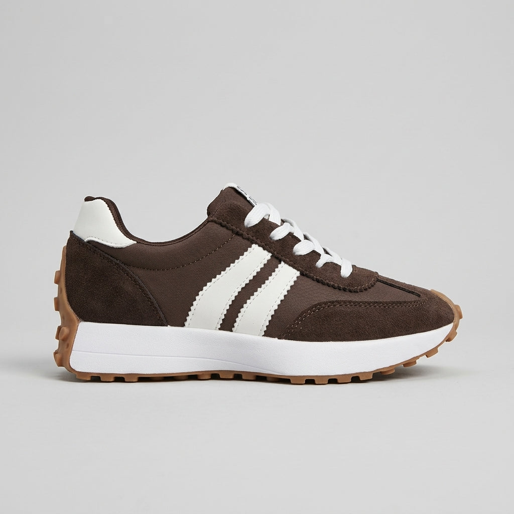 Women's Sneakers Low-Top Platform Lace-Up Suede Athletic
