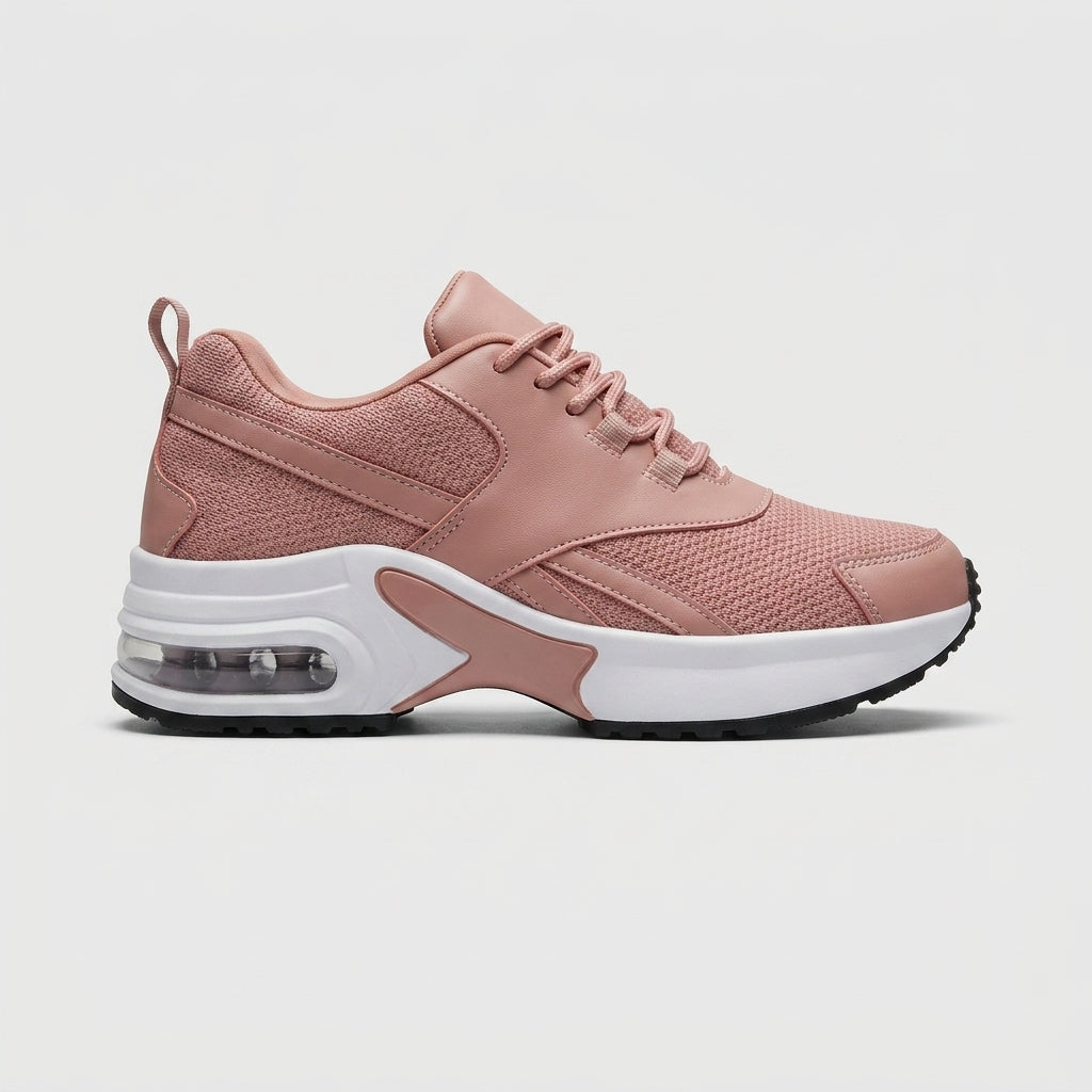 Women's Sneakers Lace-Up Low-Top Air-Cushion Sole Athletic Trainers