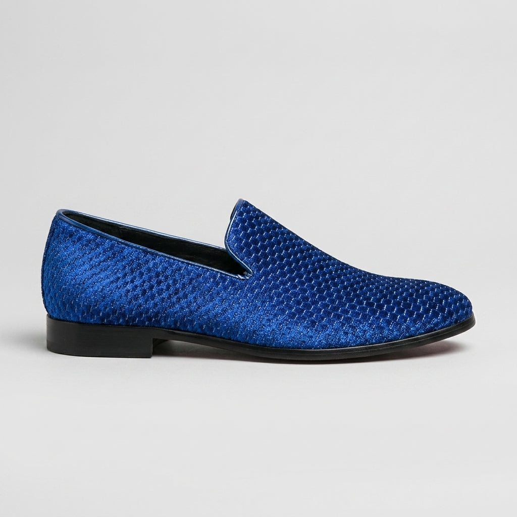 Men's Penny Loafers Slip-On Textured Woven Pattern