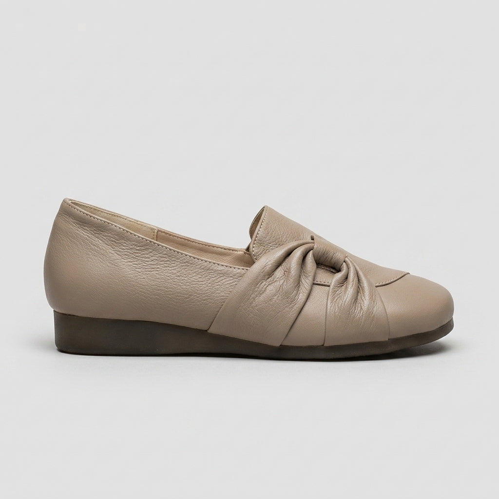 Women's Flats Round Toe Knotted Detail Slip-On