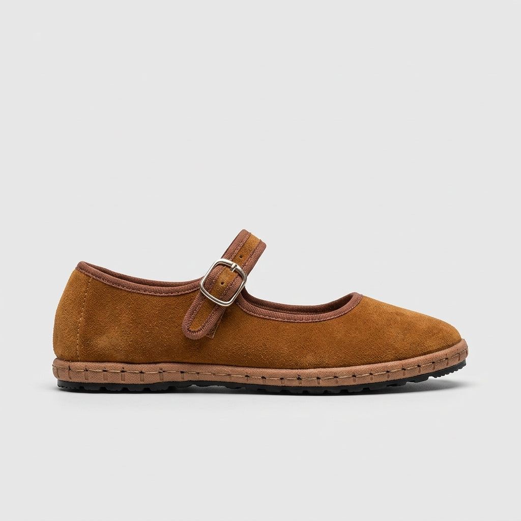 Women's Mary Jane Flats Round Toe - Adjustable Buckle Strap