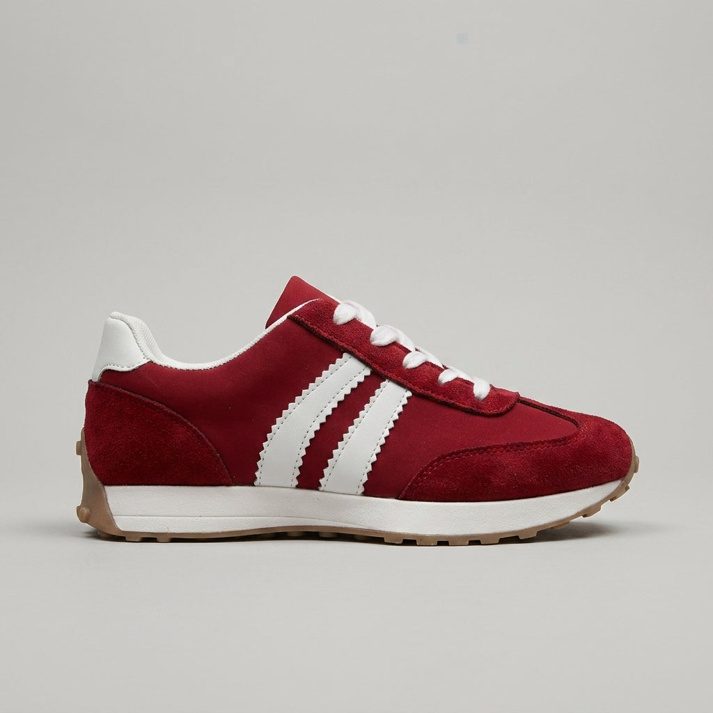 Women's Sneakers Lace-Up Platform Sole Contrast Stripe
