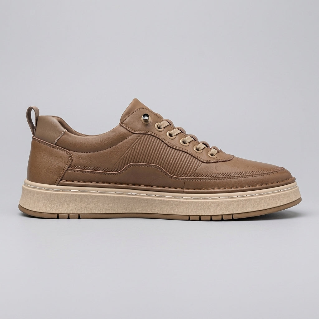 Men’s Casual Low Top Sneakers Flexible Platform Sole
