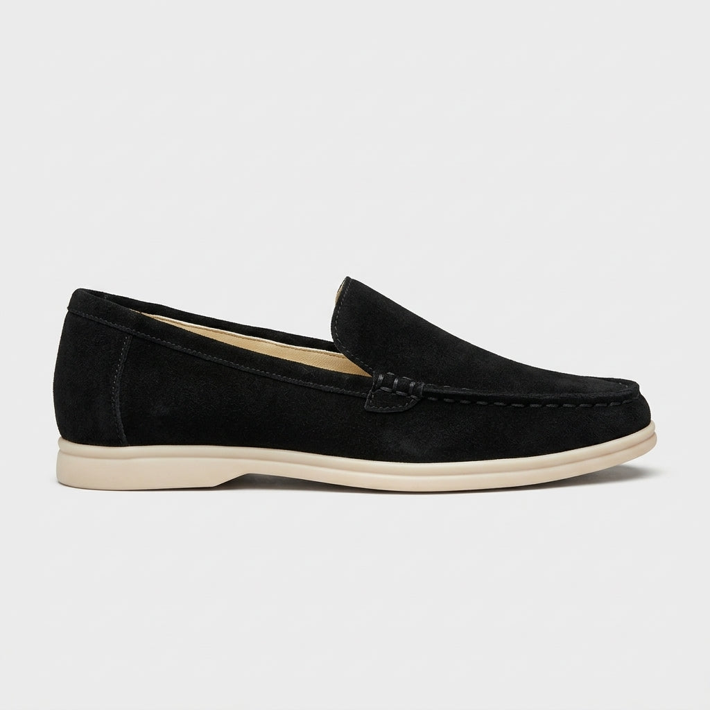 Men’s Suede Slip-On Loafers Moc Toe Soft Sole Casual